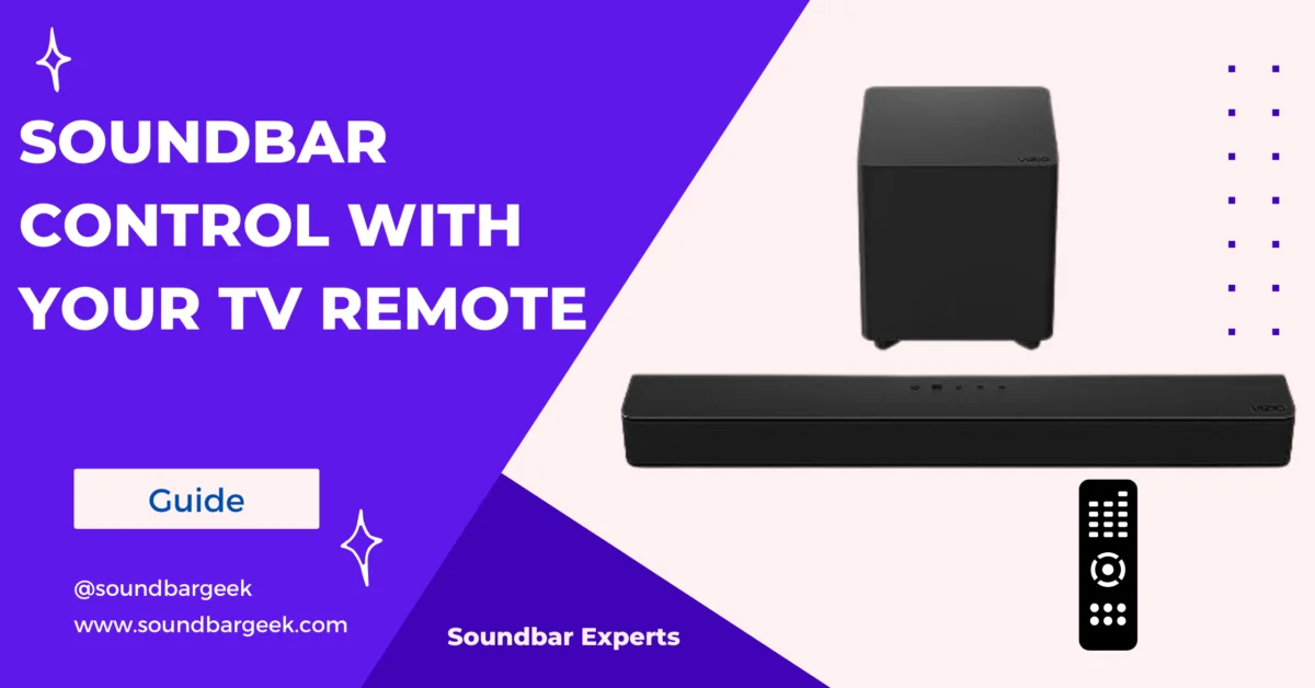 control soundbar with tv remote