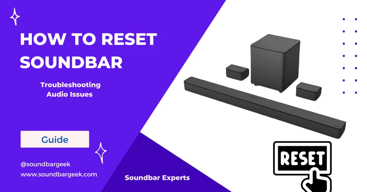 how to reset soundbar