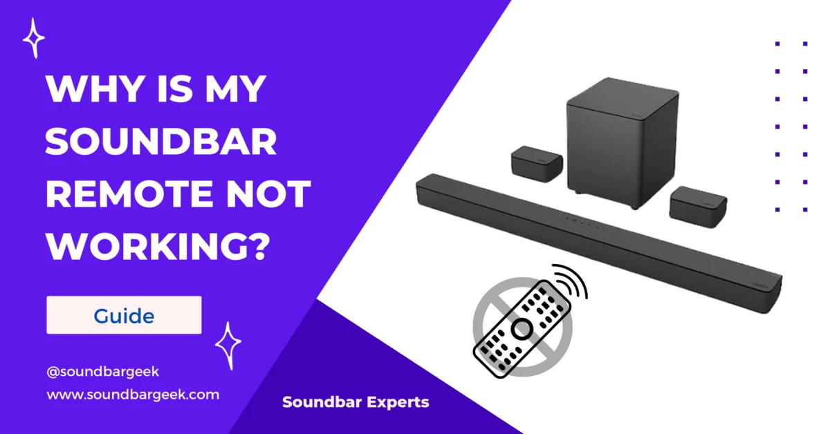 why my soundbar remote is not working