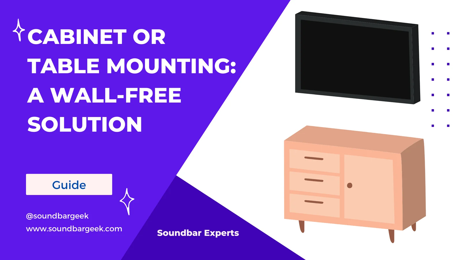 3. Cabinet or Table Mounting: A Wall-Free Solution