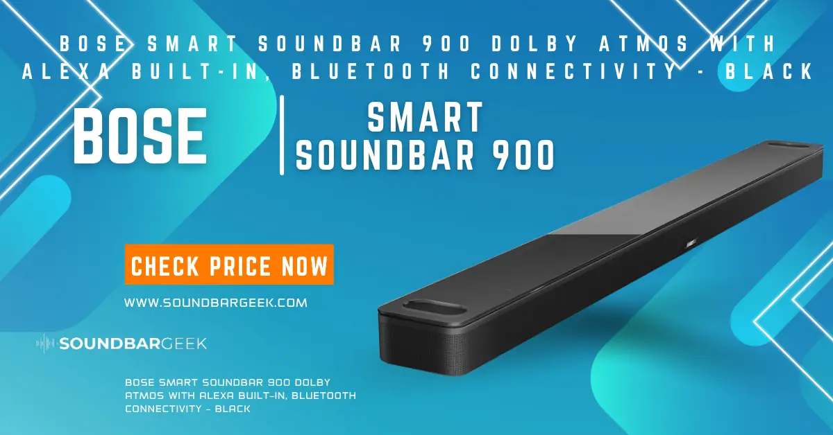 Bose Smart Soundbar 900 Dolby Atmos with Alexa Built-In, Bluetooth connectivity - Black