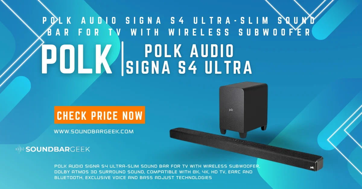 Polk Audio Signa S4 Ultra-Slim Sound Bar: Elevate Your Home Entertainment